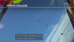 VIDEO: Paracaidista se salva de chocar contra un meteorito