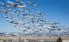 Esta imagen representa el gran tráfico aéreo de Los Ángeles