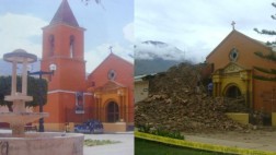 Se desplomó torre de la Iglesia San Cristóbal