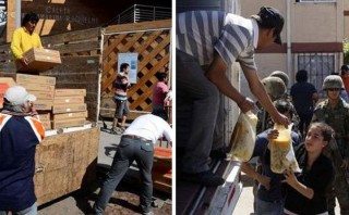 Chile: Llegan once toneladas de víveres para los damnificados