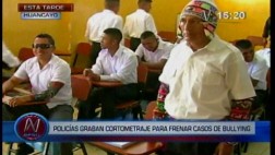 Huancayo: policías graban cortometraje sobre el bullying