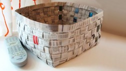 Crea tus propias canastas con periódicos reciclados