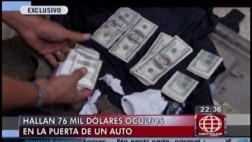 Más de US$76 mil estaban camuflados en puerta de auto
