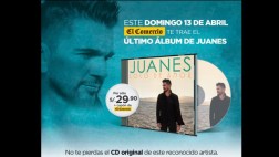 El Comercio trae último disco de Juanes a un precio especial