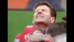 Steven Gerrard lloró después del triunfo del Liverpool