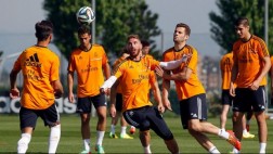 Real Madrid practicó penales en su entrenamiento de hoy