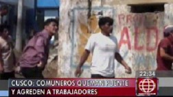 Comuneros de Quebrada apedrean a obreros que construían puente