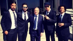 Cristiano Ronaldo acompañó al equipo a Valencia para la final