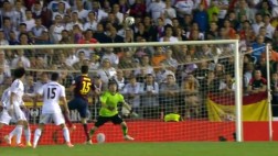 Marc Bartra marcó de cabeza el empate para el Barcelona