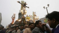 Procesión del Señor de Luren continuó su ruta con normalidad