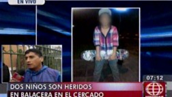 Familiares de niños baleados en el Cercado acusan a otro menor