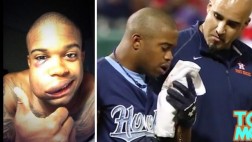 Le cae bola de béisbol en la cara a 145km/h y se hace un selfie
