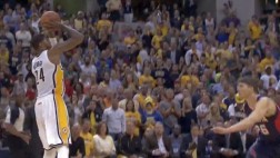 NBA: gran defensa de los Pacers y un triplazo de Paul George