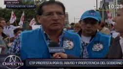 Trabajadores de la CTP marchan por derogatoria de Ley Servir