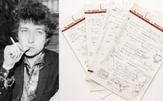 Subastan manuscrito de "Like a Rolling Stone" de Bob Dylan
