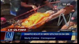 Tarapoto: obrero sobrevivió una hora sepultado tras derrumbe