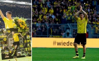 Lewandowski homenajeado por Dortmund en último partido de local