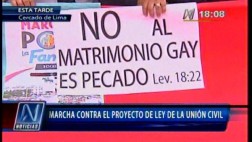 Unión Civil: realizaron marcha contra proyecto de ley