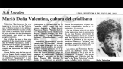 Así ocurrió: En 1984 fallece la dueña de “La peña Valentina”