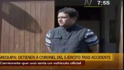 Coronel EP ebrio causó triple choque y atropelló a un sereno