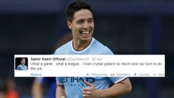 Samir Nasri se alegró del empate del Liverpool vía Twitter