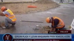 Palmeras de Chincha: se iniciaron las obras en Plaza de Armas
