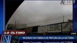 La Victoria: incendio en fábrica de pinturas dejó tres heridos