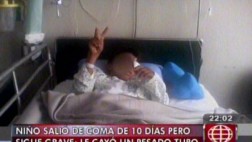 Padres piden ayuda para escolar que fue aplastado por tubo