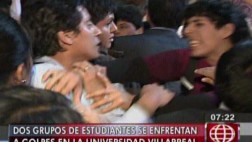 Estudiantes se enfrentaron a golpes en la U. Villareal