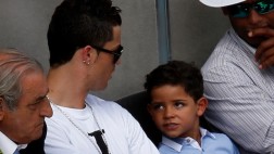 Cristiano llevó a su hijo a ver la victoria de Rafael Nadal