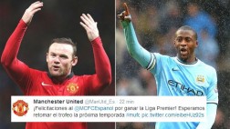 Manchester United felicitó al City por título de Premier League