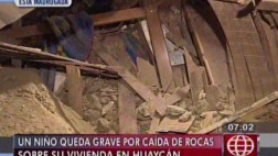 Tres niños heridos por deslizamiento de rocas en Huaycán