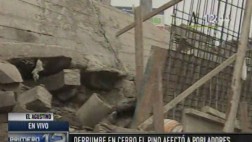 Muro de contención cede y afecta a familias en Cerro El Pino