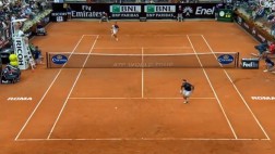 Espectacular punto en el Djokovic-Ferrer maravilló al público
