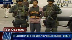 Nueve detenidos por crimen de Ezequiel Nolasco llegaron a Lima