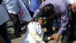 Médico sufre lesión en marcha de huelguistas en Pueblo Libre