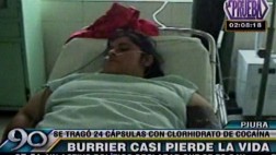 Joven burrier revela que ingirió 24 condones con cocaína