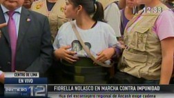 Fiorella Nolasco utilizó chaleco antibalas en marcha
