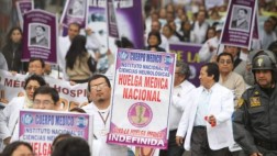 Huelga médica: Gremios anuncian marcha hoy al Congreso