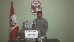 Sujeto escondía 35 kilos de marihuana en costales de papas