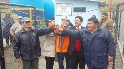Milpo inauguró obras de agua potable en Pasco mediante OxI