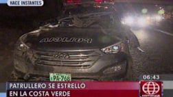 Patrullero inteligente chocó contra acantilado de Costa Verde