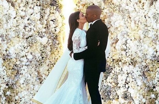 Kim Kardashian y Kanye West rompen récord con foto de su boda