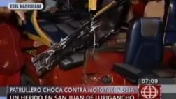 Patrullero choca con mototaxi en San Juan de Lurigancho