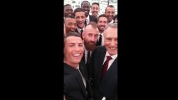 Cristiano se tomó un selfie con el Presidente de Portugal