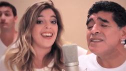 Diego Maradona le pone música a Brasil 2014