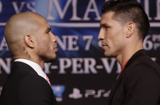 Cotto y 'Maravilla' Martínez calentaron la pelea de este sábado
