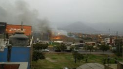Incendio en fábrica de hilos causó quemaduras en trabajador