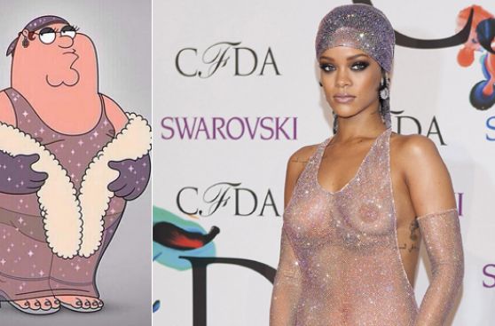 "Family Guy": Peter Griffin le roba el vestido a Rihanna