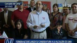 Fernán Altuve se lanzó a la Alcaldía de Lima con 'Huevo Duro'